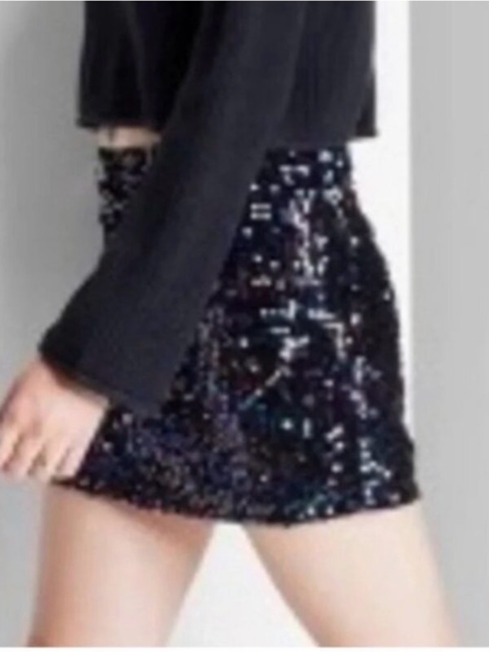 Forever 21 Black Sequin Mini Skirt